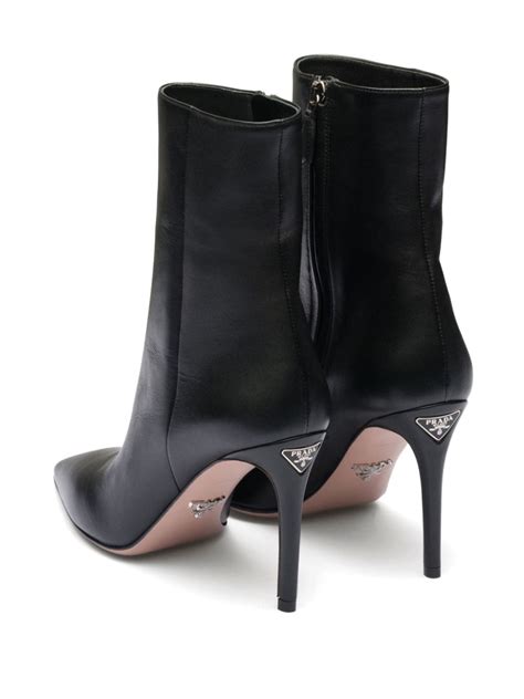 prada 1 stiletto ankle boots|Prada Triangle Logo 95mm Ankle Boots .